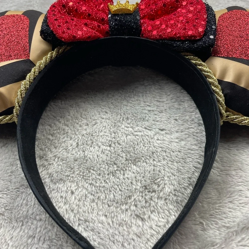 Disney Queen of Hearts Custom Made Minnie Mouse Ears Headband Adult Size - Picture 2 of 6